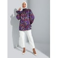 thumbnail image 4 of Maroon - Floral - Lined Collar - Blouses - Refka, 4 of 7