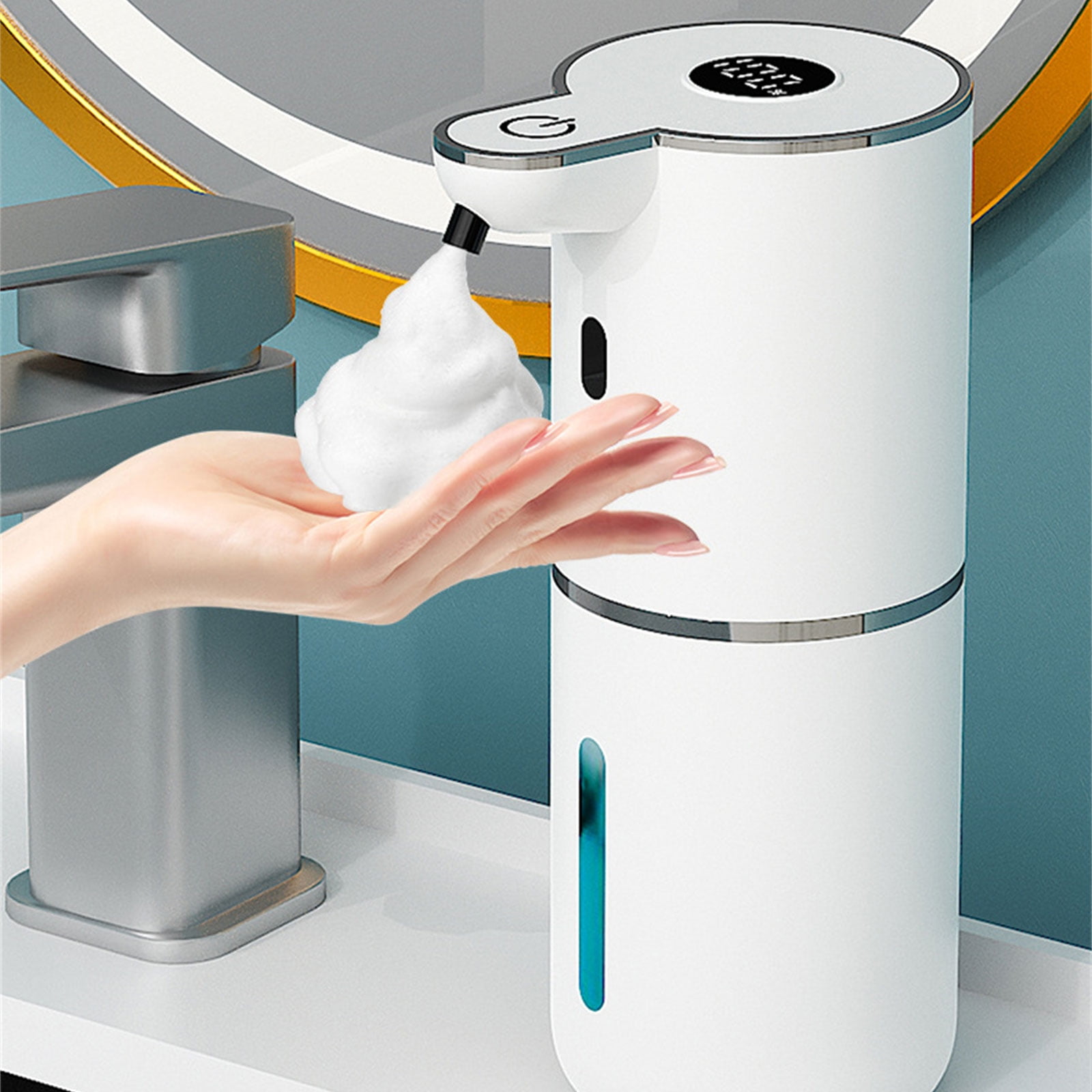 Automatic Hand Soap Dispenser Touchless Hand Washer Countertops 380ml Soap Dispenser for Home Restaurant Easy to Use