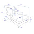thumbnail image 4 of Mid-Century Chaise Lounge Chair, Modern Oversized Chair with Adjustable Backrest, Sleeper Sofa Chair with Soild Wood Legs for Bedroom, Living Room, 4 of 9