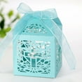thumbnail image 5 of 50pcs Hollow Wedding Candy Box, Ice White Pearlescent Candy Box, Wedding Cross Chocolate Carton, 5 of 7