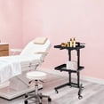 thumbnail image 4 of 2-Tier Salon Trolley, Salon Rolling Cart W/Hairdryer Holder, Trays, and Wheels, 4 of 13