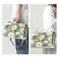 thumbnail image 3 of Daisy Canvas Beach Blanket Picnic Mat for Outdoor Activities - Waterproof and Sandproof, Large Size for Family Gathering and Beach Fun, 3 of 6