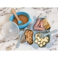 thumbnail image 2 of Plato con cubiertos de silicona Match & Enjoy diseño de ardilla azul, 2 of 9