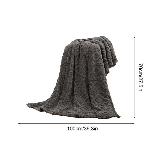 Blanket - 27.5*39.3cm Throw Blanket Bed Blanket Super Soft Throws and Blankets for Sofa Warm Solid Warm Fleece Blanket Throw Rug Sofa Bedding Winter Gift Clearance