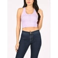 thumbnail image 4 of FashionMille Women's Buttoned Sleeveless Casual Rib Racerback Crop Tank Top Summer Shirt, 4 of 5