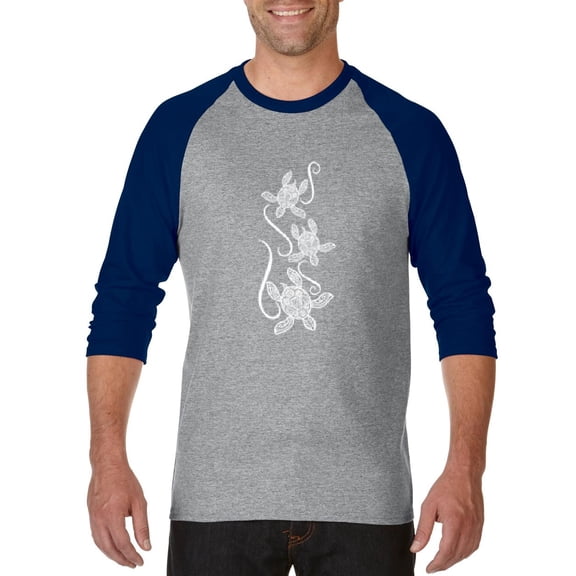 Artix - Mens Raglan Sleeve Baseball T-Shirts - Sea Turtles Hawaii
