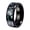Black, variant on Women Men's 8mm Inlaid Multicolor Shell Ring Stainless Steel Couple Engagement Promise High Polished Band Ring Comfort Fit Gold Size 13