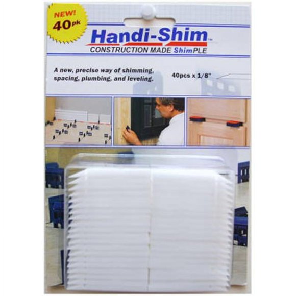 Watman HS1840WH 0.13 in. White Shim- 40 Pack