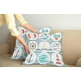 thumbnail image 3 of Ambesonne Nautical Throw Pillow Cover 2 Pack, Marine Collage, 20", White Red Blue, 3 of 6