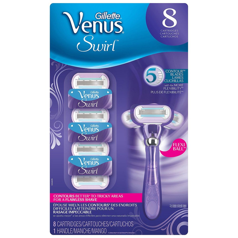 Gillette Venus Swirl Razor Plus 8 Refills