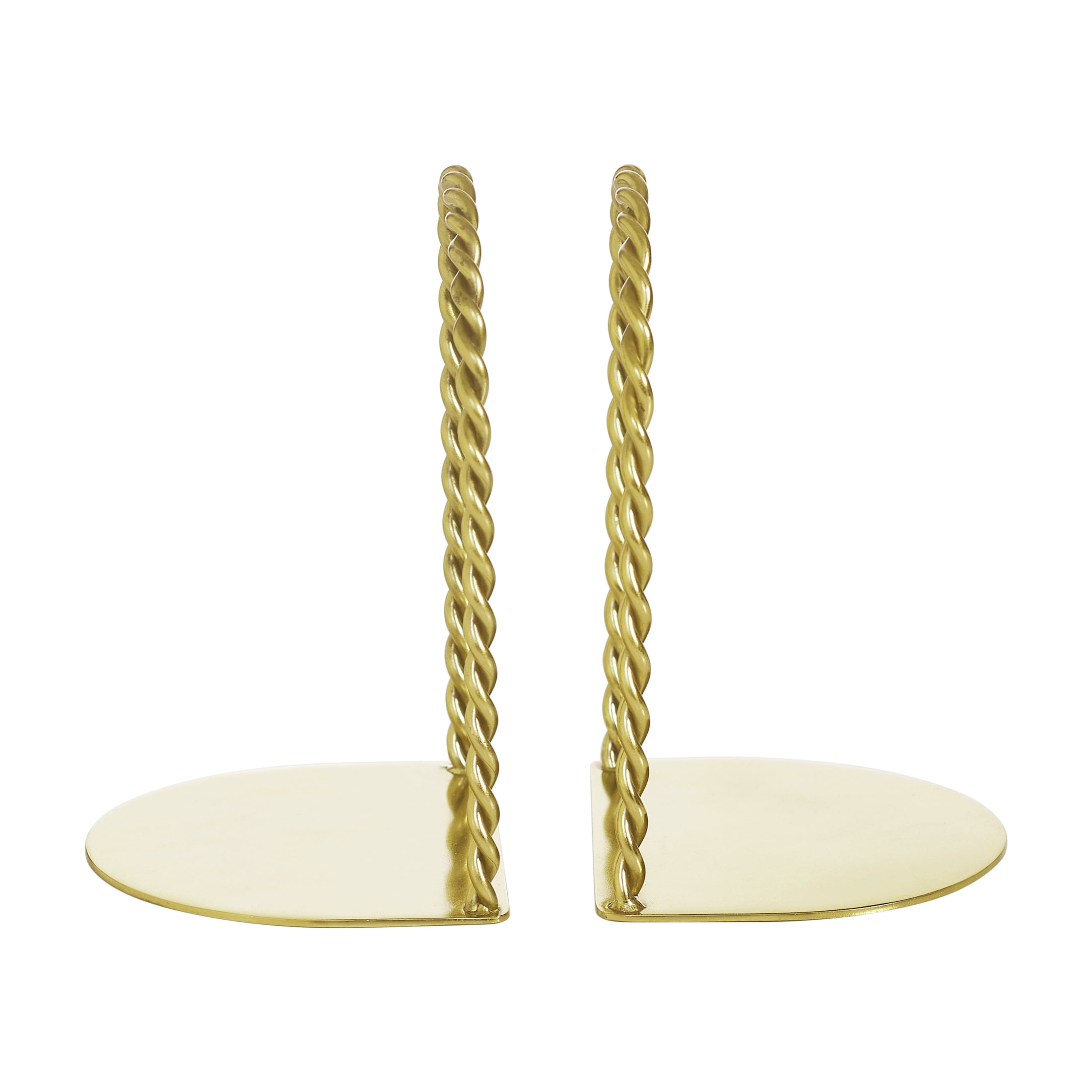 My Texas House Gold Coiled Rope Indoor Tabletop Bookends, Set of 2