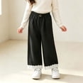 thumbnail image 2 of Edvintorg Winter Kids Clothes Girls Pants Fashion Plaid Elastic Wasit Lace Wide Leg Baggy Pants School Casual Trousers 1-14 Years, 2 of 7