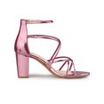 thumbnail image 4 of BLISSFUL STEP Women's Strappy Crisscross Strap Block Heels Sandals, 4 of 9