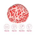thumbnail image 5 of Kdxio Beef1 Print Shower Cap for Women,Elastic and Reusable,Double Waterproof Layers Bathing Hat, 5 of 6