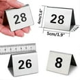 thumbnail image 2 of 25 Pcs Stainless Steel Table Numbers Stable Base Multipurpose Number Sign For Restaurant Hotel Cafe Guanguan 76 to 100, 2 of 4