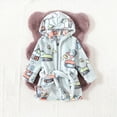 thumbnail image 2 of Boys Girls Soft Coral Fleece Bathrobe,Warm Hooded Sleep Robe with Waist Belt,Cute Cartoon Design,for Toddlers Children 2T 3T 4T 5T 6T 7T,Multi-Use Lounge Wear Toddler Pajamas,Mint Green,Size 5-6T, 2 of 8