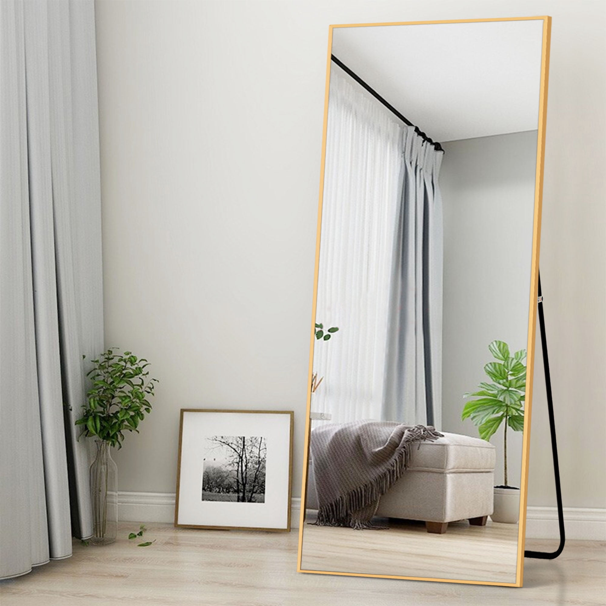 64"x22" Full Length Mirror Floor Mirror,Gold