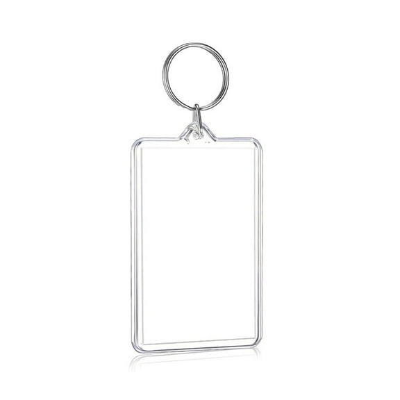 Necvior Plastic Blank Photo Frame Keychain Clear Picture Keychain Photo Keychain