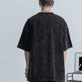 thumbnail image 5 of Men's Washed T Shirt Summer vintage Casual T-shirt  Loose TShirts Women Black Acid Wash Y2k Short Sleeve Hip Hop Streetwear Tees, 5 of 9