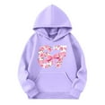 thumbnail image 2 of XAOFW Girls' Hoodies Sweatshirts Valentine 67 Number Heart Print Fashionable Hoodie Sport Everyday Loost Fit Pullover Long Sleeve Hooded Sweatshirt Trendy Cozy Family Gathering Top, 2 of 3