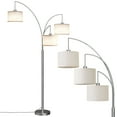 thumbnail image 5 of SUNMORY 3 Lights Floor Lamp for Living Room, 78" Tall Standing Lamp with Hanging Drum Shade, Modern Arc Floor Lamps with Heavy Base, Mid Century Arched Tree Floor Lamp for Bedroom, Office, Corner, 5 of 11
