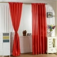 thumbnail image 4 of Color sólido satinado tul puerta ventana cortina habitación balcón media cortina opaca Hugtrwg  Para estrenar, 4 of 5