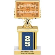 2025 Basketball Bracket Trophy, Bracket Challenge Winner 7 inch Trophy, Customize Engraving