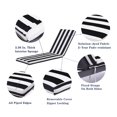 thumbnail image 2 of Chaise Lounge Cushions Outdoor, Breathable and UV Resistant, Fade Resistant & Fade-Resistant Lounger Cushions Suitable for Patio Furniture, Pool, Lawn (Black White-1 pcs), 2 of 6