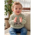 thumbnail image 3 of RUINIXCW Toddler Baby Girl Boy Silly Goose Sweater Outfit Newborn Infant Fall Winter Knit Sweaters Kids Goose Embroidery Long Sleeve Jumper Pullovers, 3 of 10