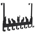 thumbnail image 2 of Over The Door Hook Hanger Metal Over The Door Decorative Organizer Rack With 8 Hooks For Hanging Towel Coat Clothes Hat Bag Behind Back Of Door, 2 of 7