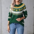 thumbnail image 6 of Halloween Womens Long Sleeve Sweater Pumpkin Pattern Long Sleeve Knit Sweater Crewneck Casual Pullover Top for Fall Pullover Sweaters for Women, 6 of 7