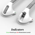 thumbnail image 5 of AmeriLuck 16.5inch 2 Pack Elongated Suction Shower Grab Bar, Balance Assist Bathroom Shower Handle, Bathtub Grab handrail with Indicators (White/Grey), 5 of 10