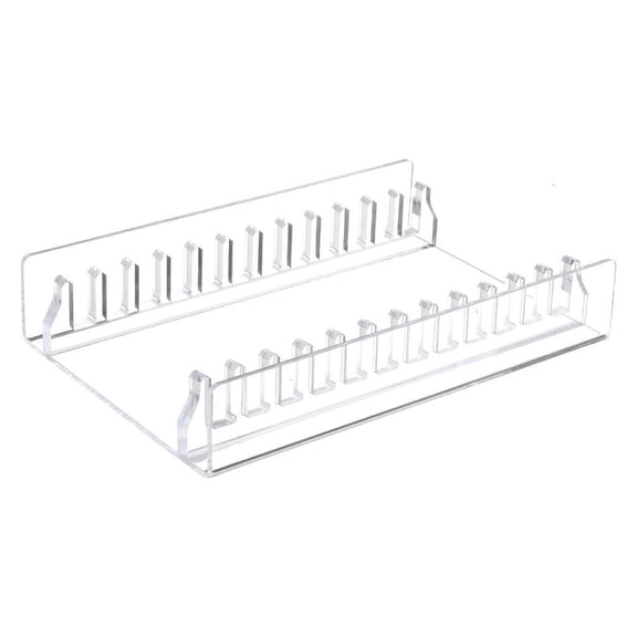 Oasiva CDs Display Stand in Clear Acrylic with 12 Slots Storage for Standard CDs Case