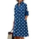 thumbnail image 1 of Vestido Zhyaj para mujer, bohemio, maxi, azul oscuro, casual, playa, 1 of 6