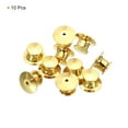 thumbnail image 3 of Uxcell Pin Backs Metal Lapel Pin Backing Enamel Pin Brooch Holder Locking Clasp Gold Tone 10 Pack, 3 of 6