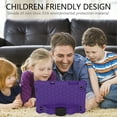 thumbnail image 6 of Dteck Kids Case For Samsung Galaxy Tab S6 Lite 10.4-inch 2020 Model SM-P610 P615, Heavy Duty Shockproof Kickstand Case with Removable Shoulder Strap/Flexible Handle Strap, Purple + Black, 6 of 7