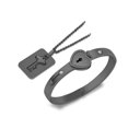 thumbnail image 2 of Sonducket Pareja cerradura y llave collar de acero corazón joyería Kit ceremonia fiesta banquete romántico colgante joyería conjunto regalo Ropa, zapatos y accesorios Miscelánea Negro Sonducket AP012152-01B, 2 of 6