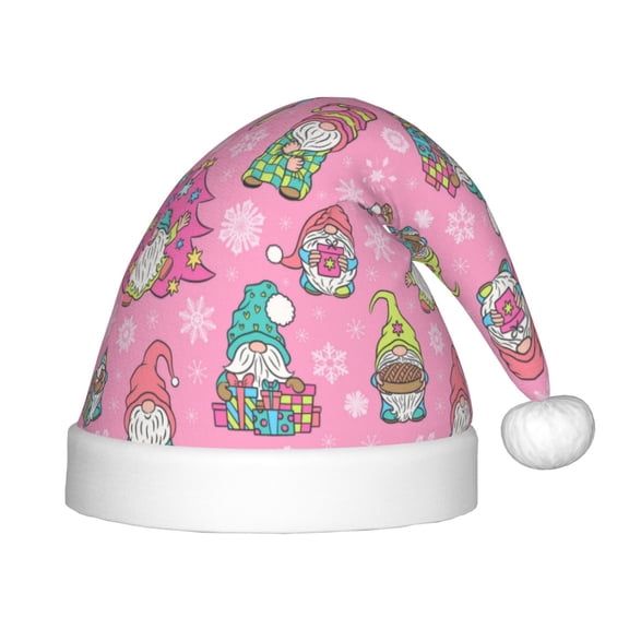 Balery pink Holiday Joy Pattern Santa Hat Christmas Hat Funny Christmas Hat Christmas Knitted Beanie Hat For Kids