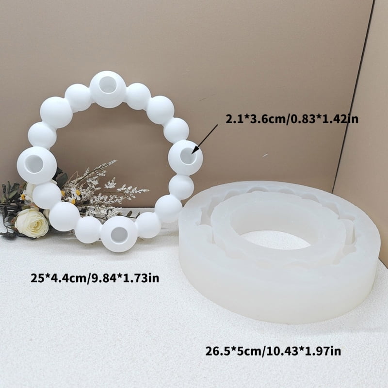 Hand-Making Silicone Mold Sphere Candle Base Moulds Silicone Candle Holder Molds