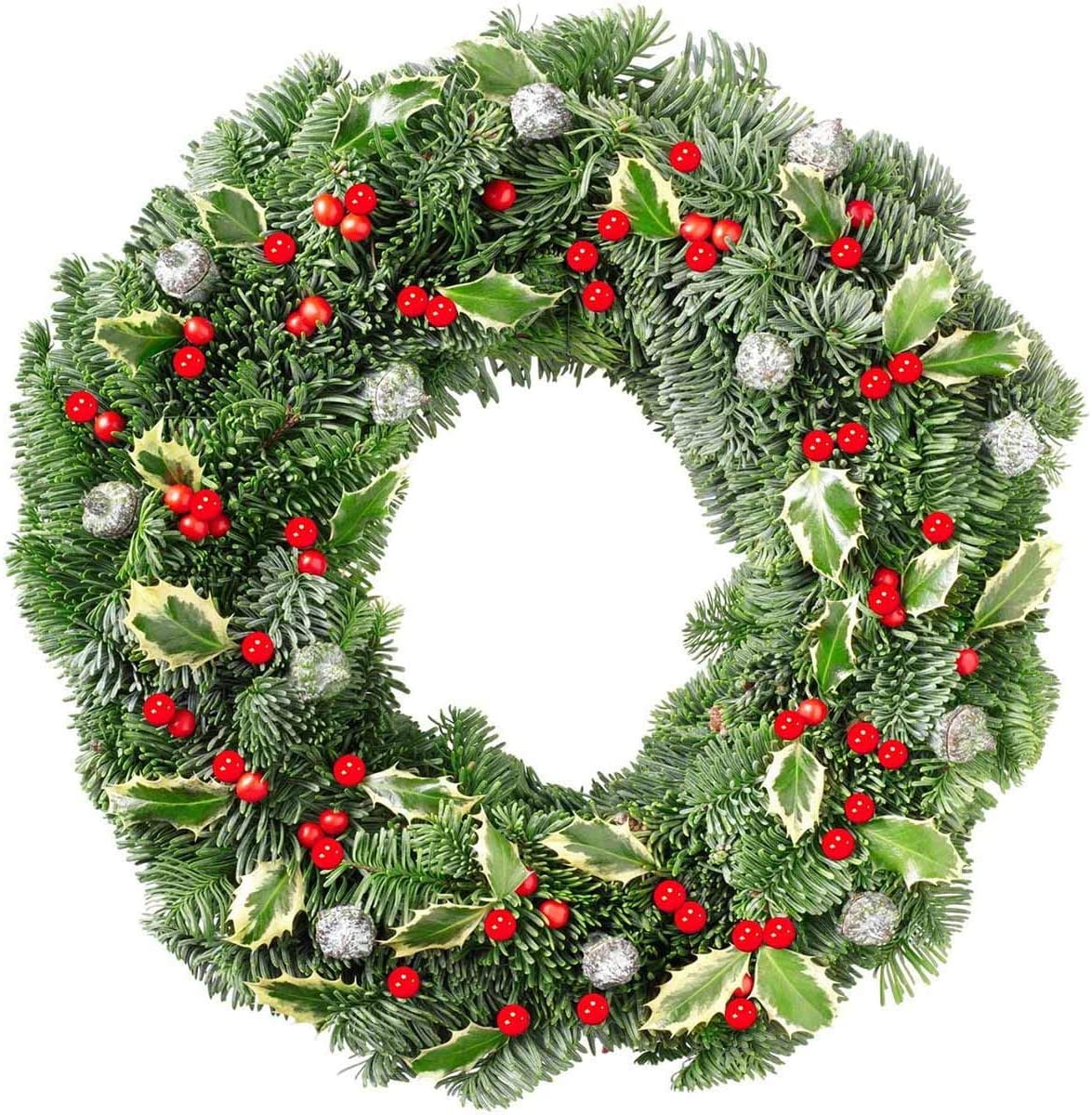 100Pcs Artificial Red Holly Berry Berries 10mm Home Garland Christmas Decoration 