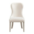 thumbnail image 3 of Classic Elegant Dining Chairs Set of 2, Foam Cushioned Seat Back Ivory Aesthetic Furniture, 3 of 7