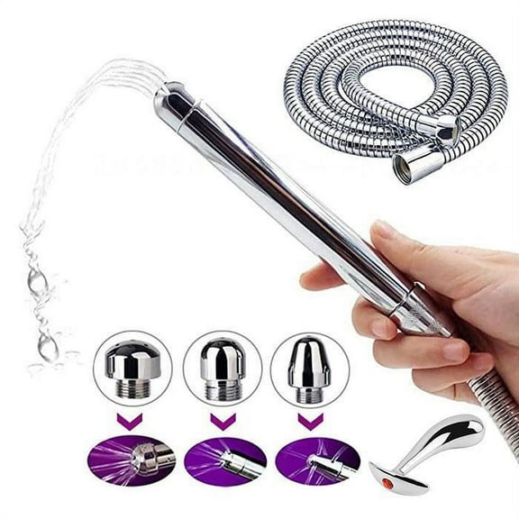 Ciaoed 3 Style Head Shower Enema Water Nozzle Anal Douche Vaginal Colon Clean Tool Kit