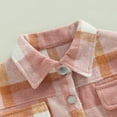 thumbnail image 6 of KOMOO Toddler Flannel Plaid Jacket Long Sleeve Lapel Shacket Jackets Baby Boy Girls Button Flannel Shirts Coats, 6 of 9