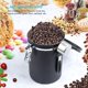 thumbnail image 5 of Bote de café hermético - Bote de café en grano con válvula de CO2 - con cuchara medidora - 1,8 L (negro), 5 of 5