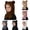 Brown, variant on lnmuld Solid Kids Bear Ear Plush Hat Scarf Integrated Tie Neck Warm Winter Headwear for Boys Girls Brown,12-24 Months