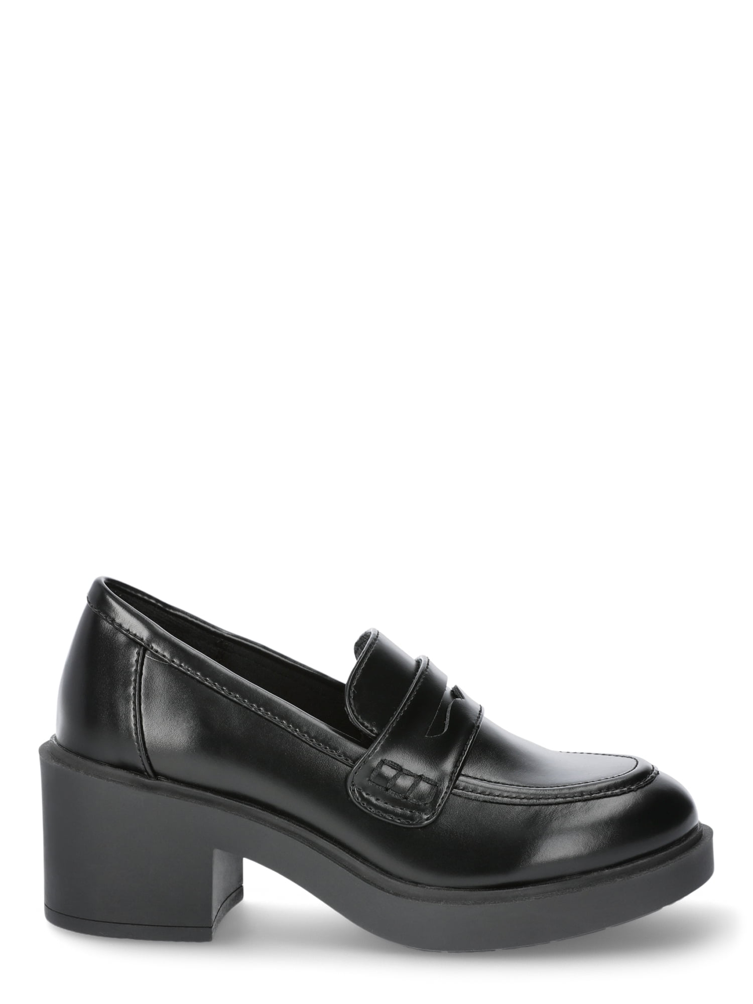 No Boundaries Women's Platform Heeled Penny Loafers