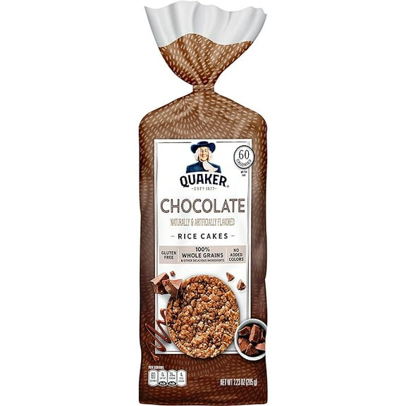Quaker Rice Cakes Chocolate Crunch, 7.23 oz ( Pack of 2 )