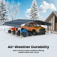 thumbnail image 7 of TIME RAY 20x20 Ft Carport, Heavy Duty Metal Car Port, All-Weather Protection, Easy Assembly for Cars, Trucks, Boats, Tractors, and Outdoor Storage, 7 of 7