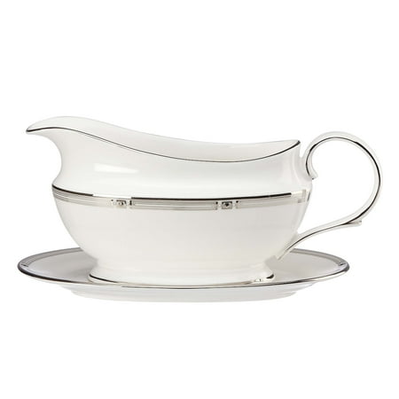 Lenox Westerly Platinum Sauce Boat and Stand