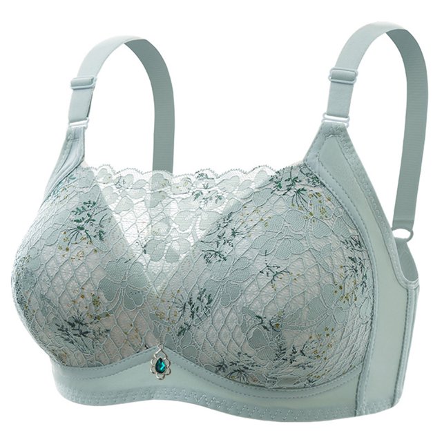LOVZFMLL Bras for Women Woman's Lace Thin Style Ventilate Large Size Bra Without Steel Rim Blue 38/85